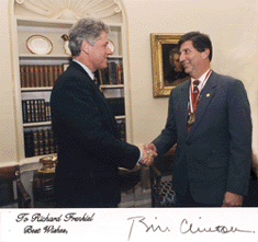 Dick with President Clinton